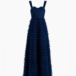 ZAC POSEN Tired Ruffle Gown